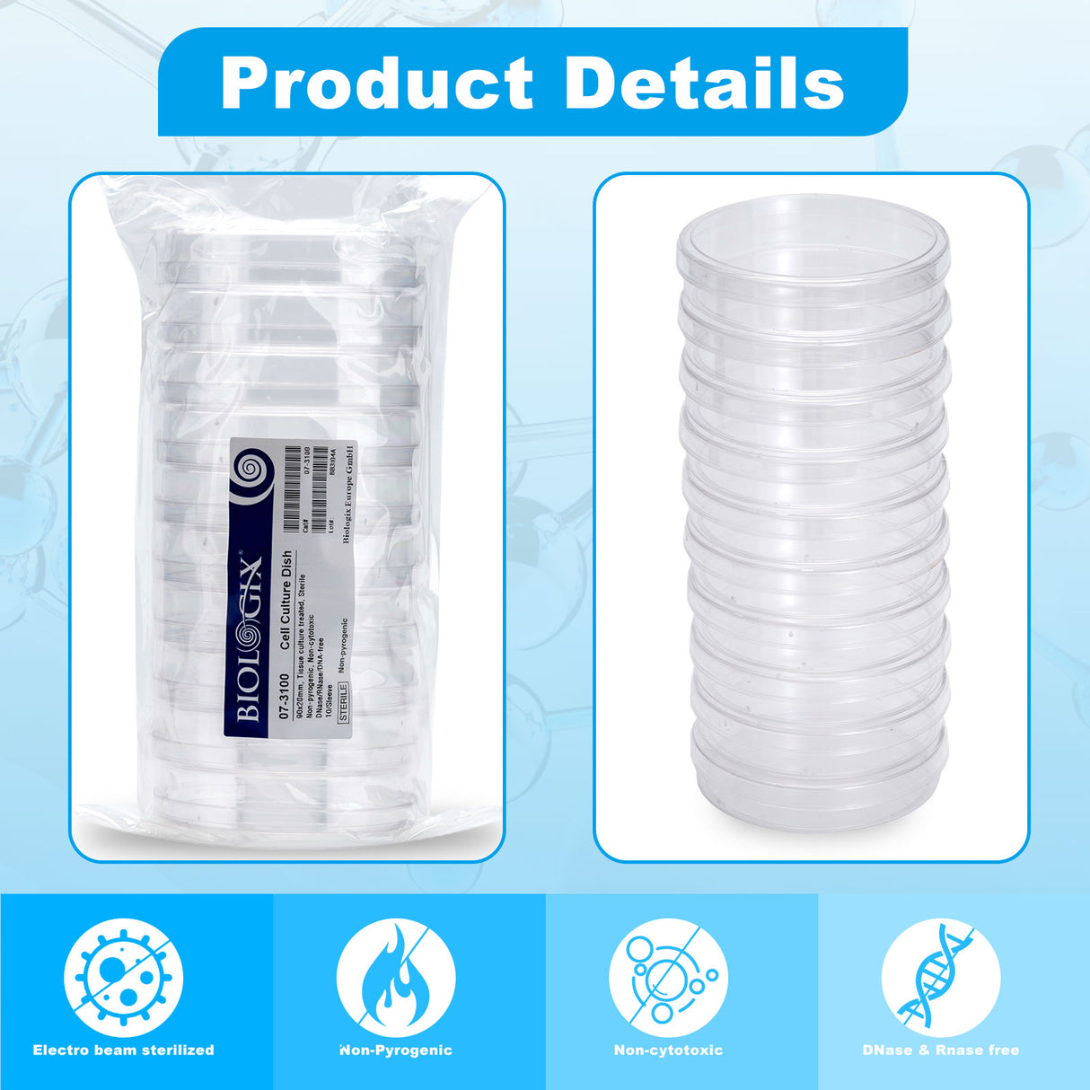 Biologix® Cell Culture Dishes-90x20mm, 10/Pack, 200/Case