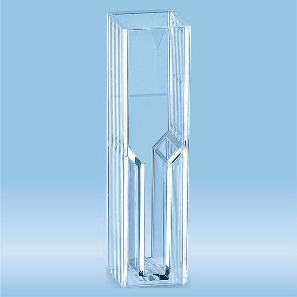 Semi-micro cuvette, 3 ml, (HxW): 45 x 12 mm, PS, transparent, optical sides: 2