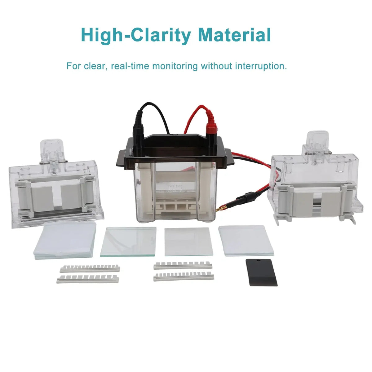 Mini Vertical Electrophoresis Apparatus, 83x73 mm Gel Area, 0.75/1/1.5 mm Thickness for SDS-PAGE & Native PAGE