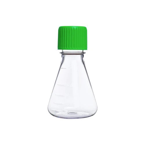 Erlenmeyer Shake Flask ,Vent Cap (Green) , 0.22 μm PTFE Membrane Filter, Flat Bottom,,Sterile, 1Pcs/PK