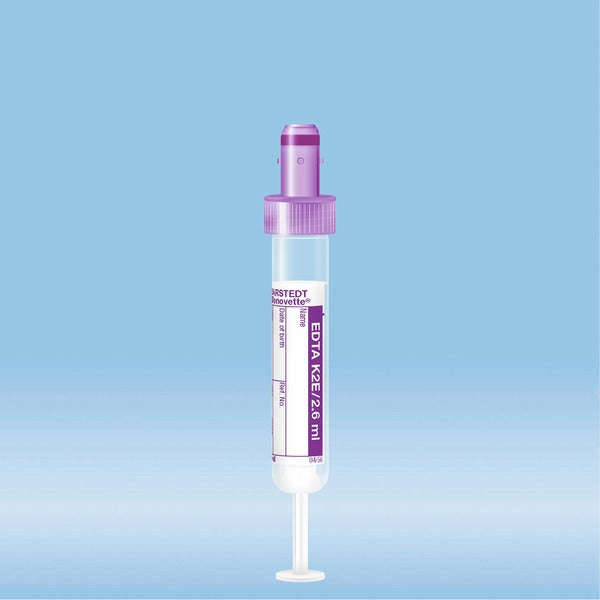 S-Monovette K2 EDTA, 2.6 ml, cap violet, 65 x 13 mm, with paper label, 50 Piece(s)