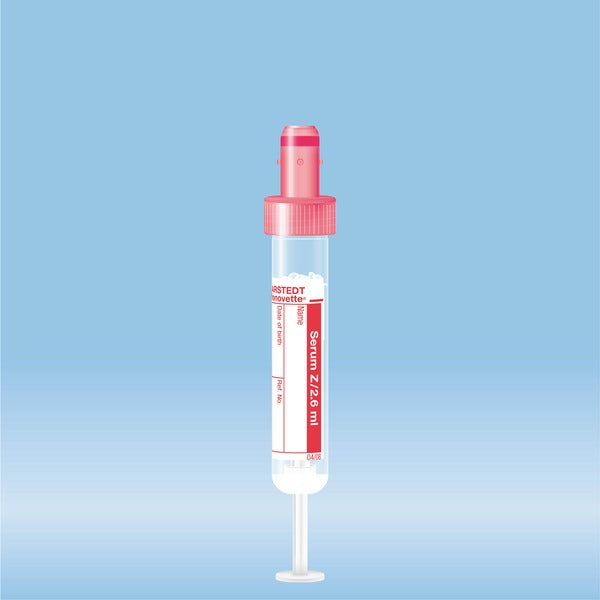 S-Monovette Serum, 2.6 ml, cap red, 65 x 13 mm, with paper label, 50 Piece(s)