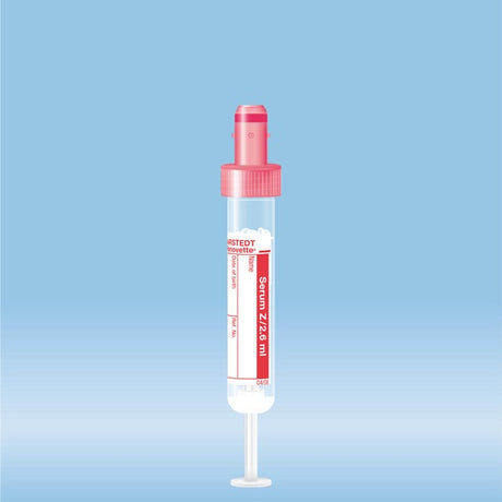 S-Monovette Serum, 2.6 ml, cap red,  65 x 13 mm, with paper label, 50 Piece(s)