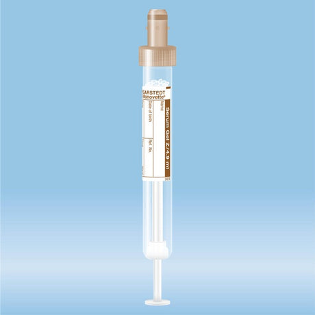 S-Monovette Serum gel, 4.9 ml, cap brown,  90 x 13 mm, with paper label, 50 Piece(s)