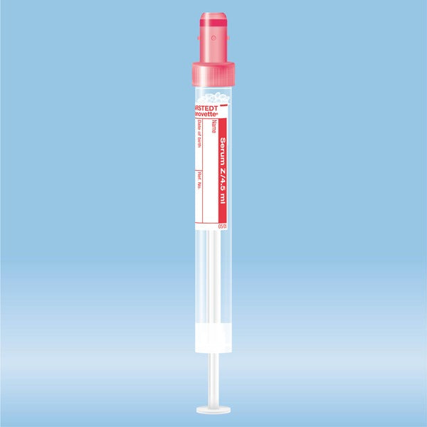 S-Monovette Serum, 4.5 ml, cap red, 92 x 11 mm, with paper label, 50 Piece(s)