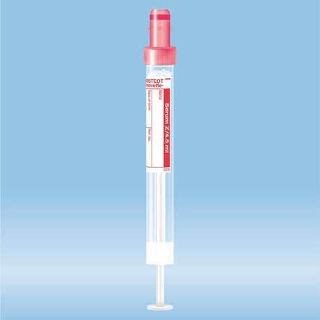 S-Monovette Serum, 4.5 ml, cap red,  92 x 11 mm, with paper label, 50 Piece(s)