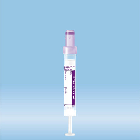 S-Monovette K3 EDTA, 2.7 ml, cap violet,  66 x 11 mm, with paper label, 50 Piece(s)