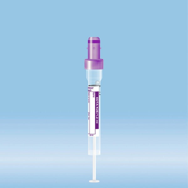 S-Monovette K2 EDTA, 1.2 ml, cap violet, 66 x 8 mm, with plastic label, 50 Piece(s)