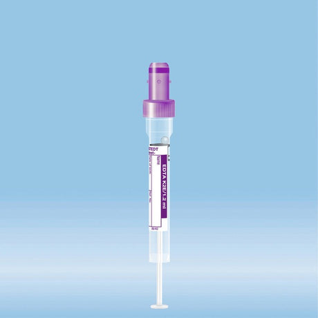 S-Monovette K2 EDTA, 1.2 ml, cap violet,  66 x 8 mm, with plastic label, 50 Piece(s)