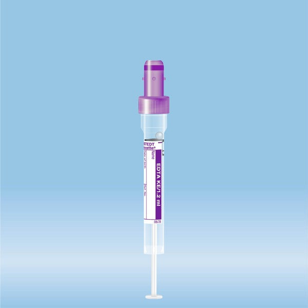 S-Monovette K3 EDTA, 1.2 ml, cap violet,  66 x 8 mm, with plastic label, 50 Piece(s)