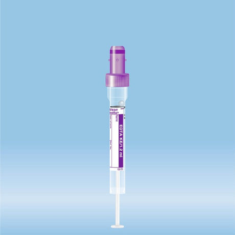 S-Monovette K3 EDTA, 1.2 ml, cap violet,  66 x 8 mm, with plastic label, 50 Piece(s)