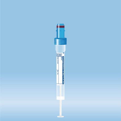 S-Monovette Citrate 3.2%, 1.4 ml, cap blue,  66 x 8 mm, with plastic label, 50 Piece(s)