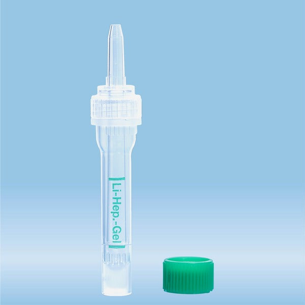 Multivette 600 Lithium heparin gel, 600 µl, cap green, screw cap, 100 Piece(s)