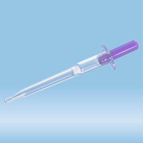 Minivette POCT K3 EDTA, 200 µl, plunger violet, colour code ISO, 150 piece(s)/bag, 150 Piece(s)