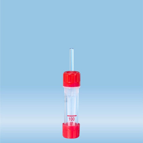Microvette 100 Serum, 100 µl, cap red, flat base, 100 Piece(s)