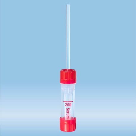 Microvette 200 Serum, 200 µl, cap red, flat base, 100 Piece(s)