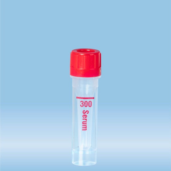 Microvette 300 Serum, 300 µl, cap red, flat base, 100 Piece(s)