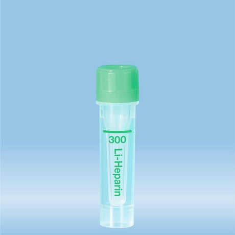 Microvette 300 Lithium heparin, 300 µl, cap green, flat base, 100 Piece(s)