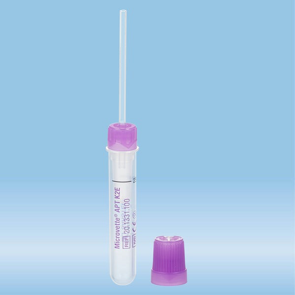 Microvette APT 250 K2E, 250 µl, cap violet, cap, round base, 50 Piece(s)