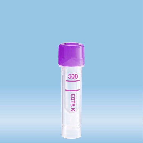 Microvette 500 K3 EDTA, low lead, 500 µl, cap violet, flat base, 100 Piece(s)