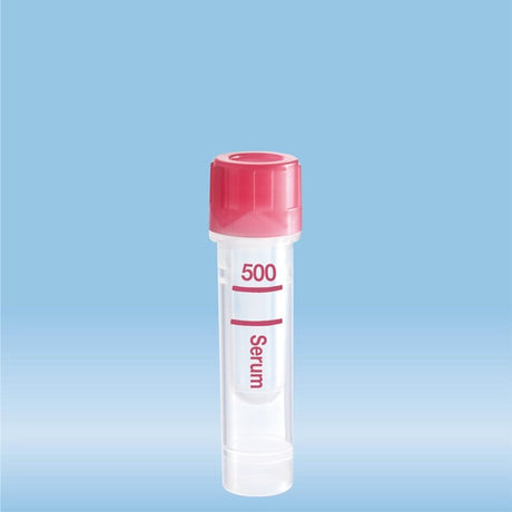 Microvette 500 Serum, 500 µl, cap red, flat base, 100 Piece(s)