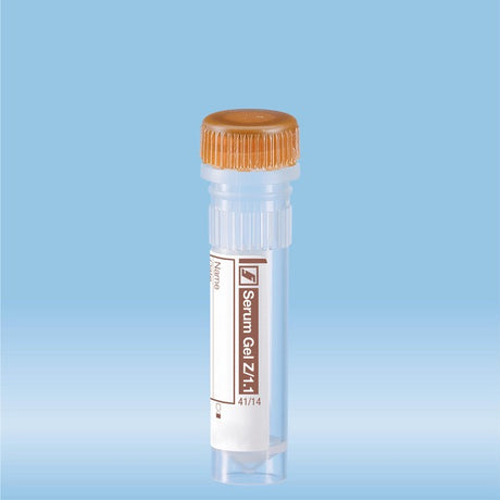 Micro sample tube Serum gel, 1.1 ml, screw cap, EU/ISO, 100 Piece(s)