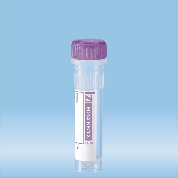 Micro sample tube K3 EDTA, 1.3 ml, screw cap, ISO, 100 Piece(s)