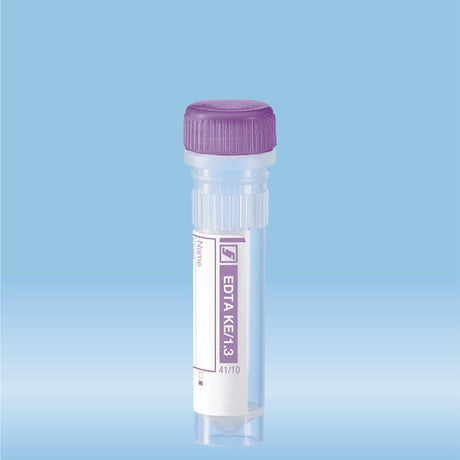 Micro sample tube K3 EDTA, 1.3 ml, screw cap, ISO, 100 Piece(s)