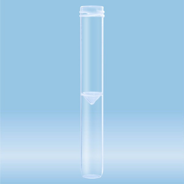 Screw cap tube, 3.5 ml, 92 x 13 mm, conical false bottom, rounded tube bottom, PP, without cap, 1000 Piece(s)