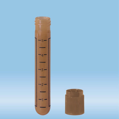 5 ml,  75 x 13 mm, round base, PP, cap enclosed, 1000 Piece(s)
