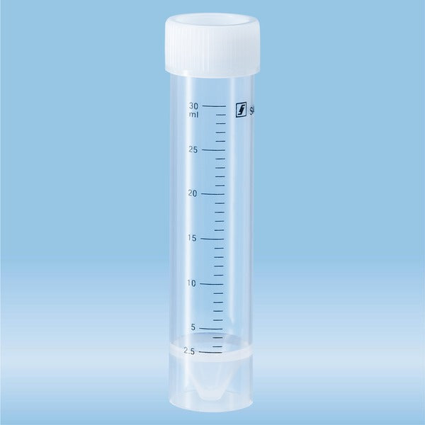 Screw cap tube, 30 ml, 107 x 25 mm, PP, with print, 50 Piece(s)