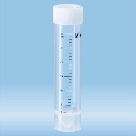 Screw cap tube,  30 ml,  107 x 25 mm, PP, with print, 50 Piece(s)