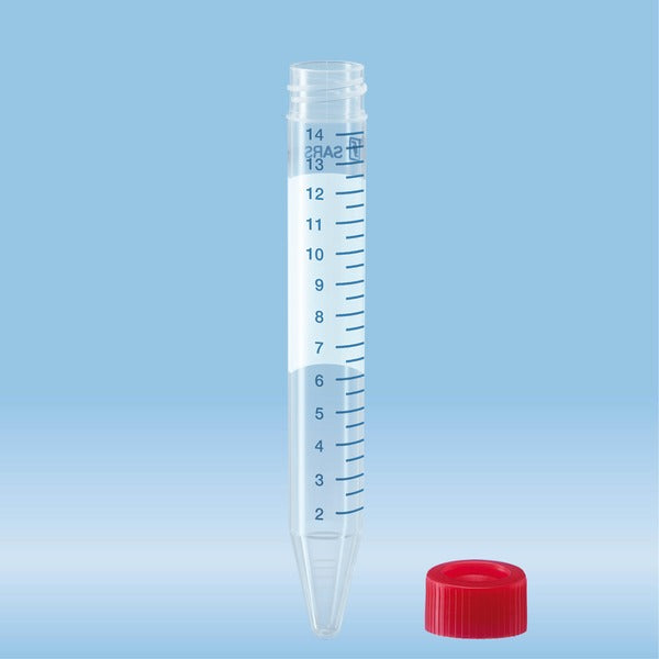 Screw cap tube, 15 ml, 120 x 17 mm, PS, with print, 500 Piece(s)