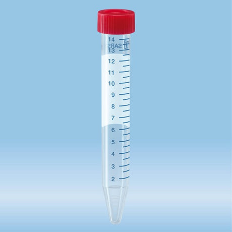 Screw cap tube, 15 ml,  120 x 17 mm, PS, with print, 500 Piece(s)