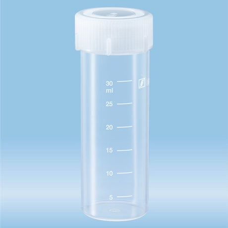 Screw cap tube, 30 ml,  84 x 30 mm, PP, with print, 450 Piece(s)