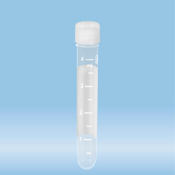 Screw cap tube, 4.5 ml, 75 x 12 mm, PP, with print, 1000 Piece(s)