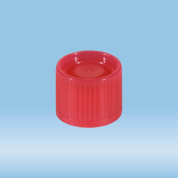Screw cap, red, suitable for tubes  16-16.5 mm, 1000 Piece(s)