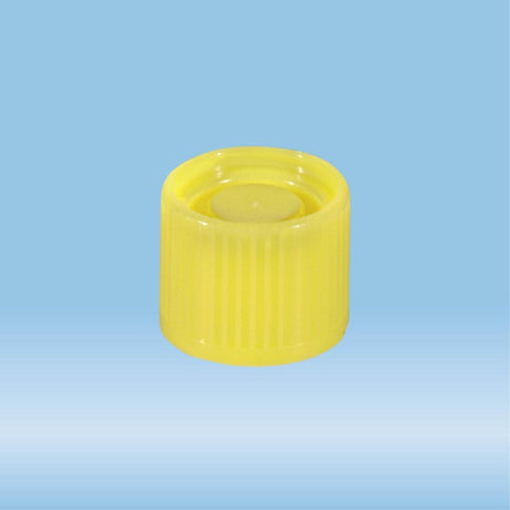 Screw cap, yellow, suitable for tubes  16-16.5 mm, 1000 Piece(s)