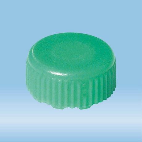 Screw cap, green, sterile, suitable for screw cap micro tubes, 500 Piece(s)