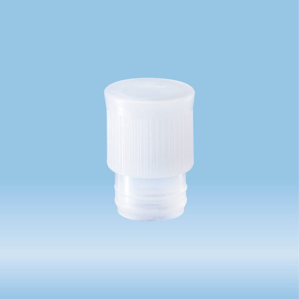 Push cap, transparent, suitable for tubes 14 mm, 1000 Piece(s)
