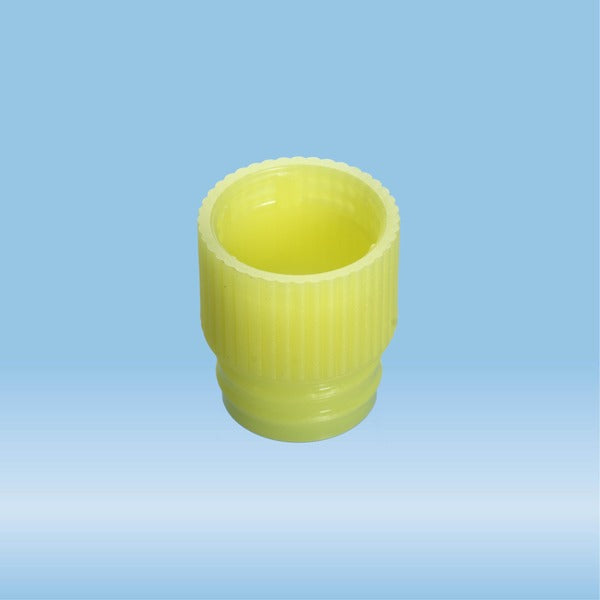 Push cap, yellow, suitable for tubes 13 mm, 1000 Piece(s)