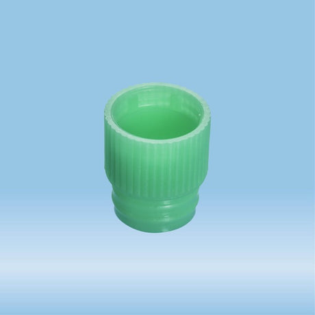 Push cap, green, suitable for tubes  13 mm, 1000 Piece(s)