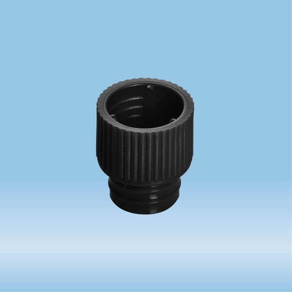 Push cap, black, suitable for tubes 12 mm, 1000 Piece(s)
