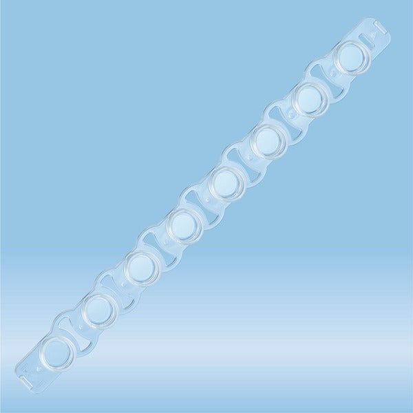 PCR strip of lids, PCR Performance Tested, PP, highly transparent, flat cap, 120 Piece(s)