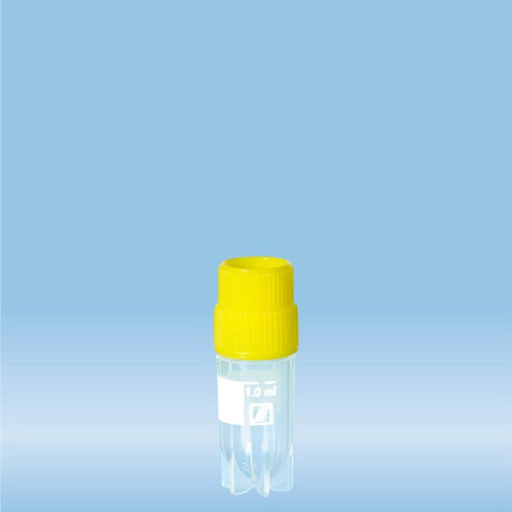 CryoPure tubes, 1.2 ml, QuickSeal screw cap, yellow, 500 Piece(s)
