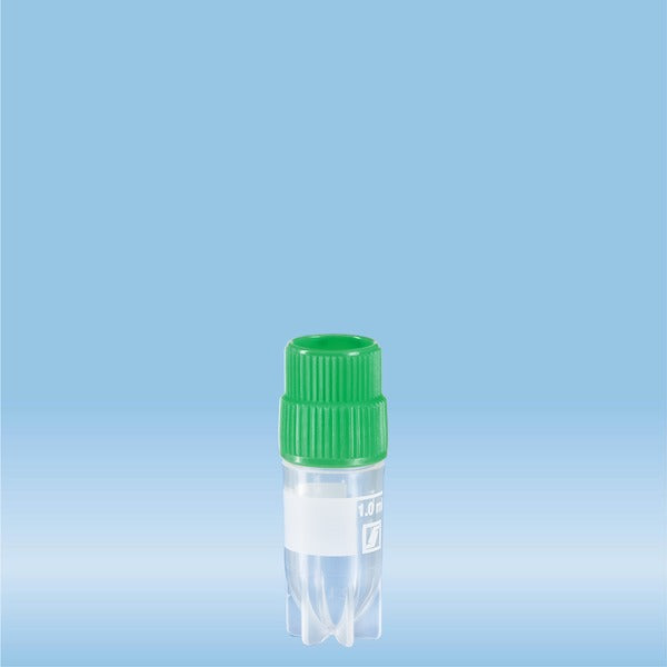 CryoPure tubes, 1.2 ml, QuickSeal screw cap, green, 500 Piece(s)
