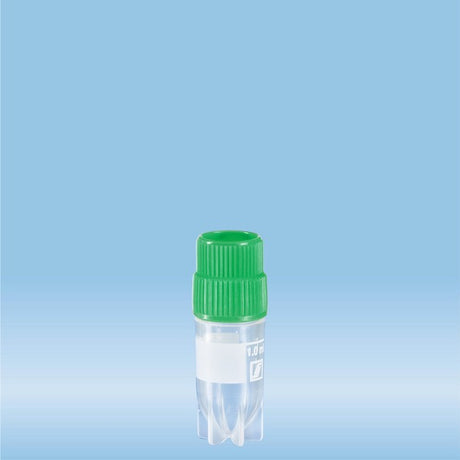 CryoPure tubes, 1.2 ml, QuickSeal screw cap, green, 500 Piece(s)