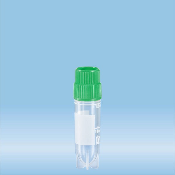 CryoPure tubes, 2 ml, QuickSeal screw cap, green, 500 Piece(s)