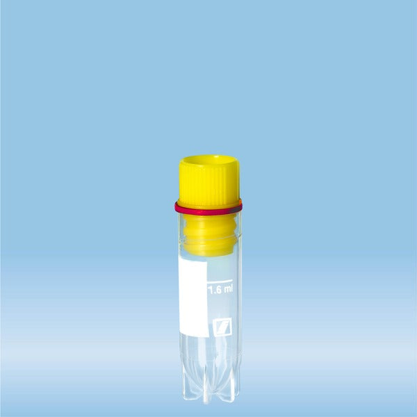 CryoPure tubes, 2 ml, QuickSeal screw cap, yellow, 500 Piece(s)