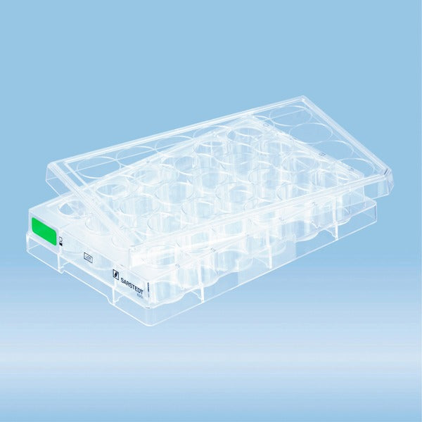 Cell culture plate, 24 well, surface: Suspension, flat base, 50 Piece(s)